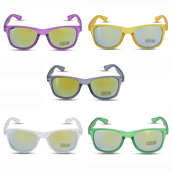 Sonia Originelli Sonnenbrille Fasching Verspiegelt Party Transparent Tiefpreis