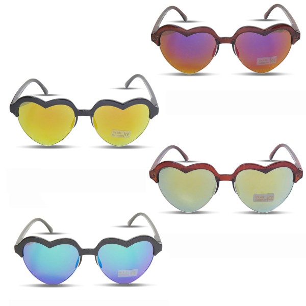 Sonia Originelli Sonnenbrille Herzchen Verspiegelt JGA Herz Party Fasching Wochenangebot
