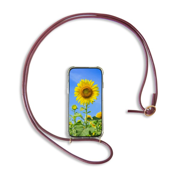 Sonia Originelli Handykette Schnur Leder Necklace Hülle Smartphone Cover Schutz für Huawei Modelle