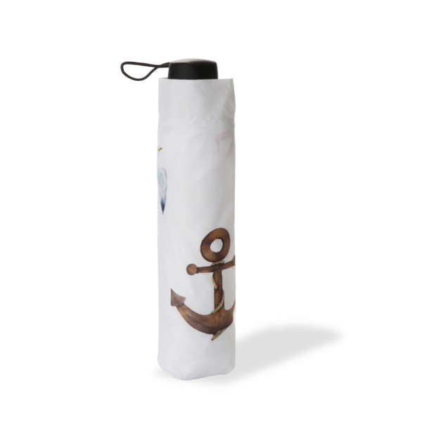 Sonia Originelli Taschenschirm "Nautic" maritime Aquarell Motive premium Regenschutz Anker Leuchtturm Günstiger Verkauf