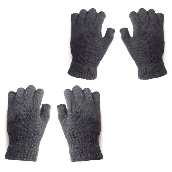 Sonia Originelli Strickhandschuhe Fingerhandschuhe Strick Halbfinger Einfarbig Winter Cyber Monday