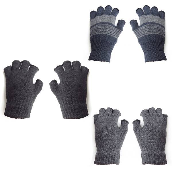 Sonia Originelli Strickhandschuhe Fingerhandschuhe Strick Halbfinger Einfarbig Winter Weihnachtsangebot