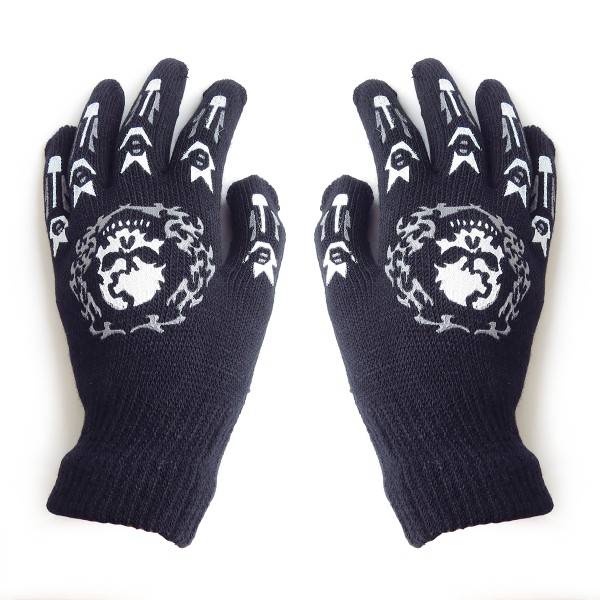 Sonia Originelli Strickhandschuhe Halloween Druck Totenkopf Kostüm Unisex