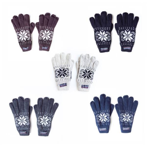 Sonia Originelli Strickhandschuhe Schnee Winter Finger Fleece Schneeflocke Unisex Heißer Verkauf