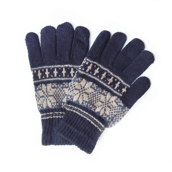 Sonia Originelli Strickhandschuhe Stern Muster Norweger Winter Schneeflocken Unisex Neueste Mode