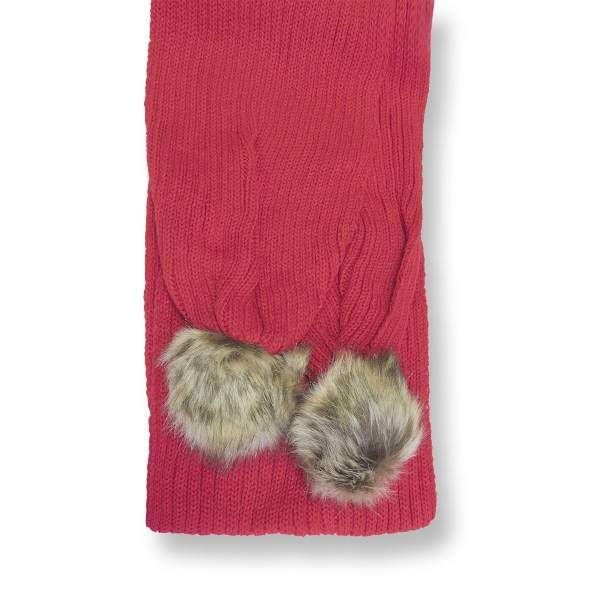 Sonia Originelli Winterschal Bommel abnehmbar Kunstfell Strickschal kuschelig weich und warm Nur noch ein Tag übrig