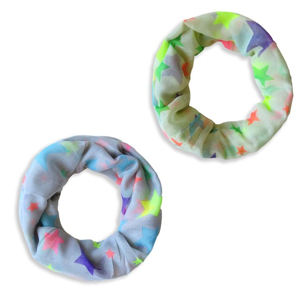Sonia Originelli Schal Loop "Bunte Sterne" Rundschal Sommer Clearance-Verkauf
