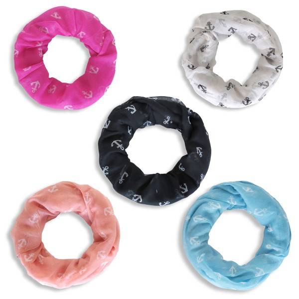 Sonia Originelli Schal Loop "Mini-Anker" Rundschal Maritim Sommer zollfrei