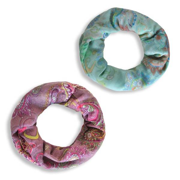 Sonia Originelli Schal Loop "Paisley" Glitzer Rundschal Sommer 50% Rabatt für begrenzte Zeit