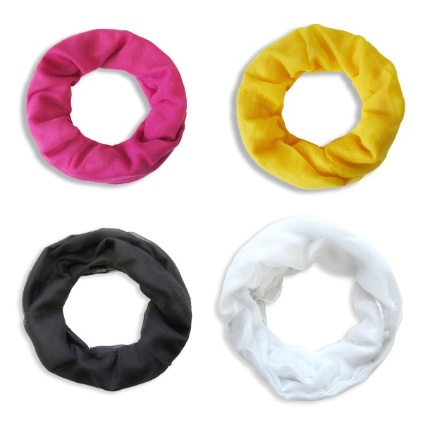 Sonia Originelli Schal Loop "Uni" weiss Rundschal Sommer Angebote