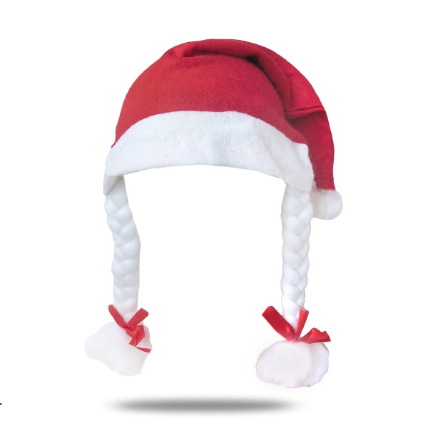 Sonia Originelli 5er SET Weihnachtsmütze "Classic Frauen" Zöpfe Santa Günstig kaufen
