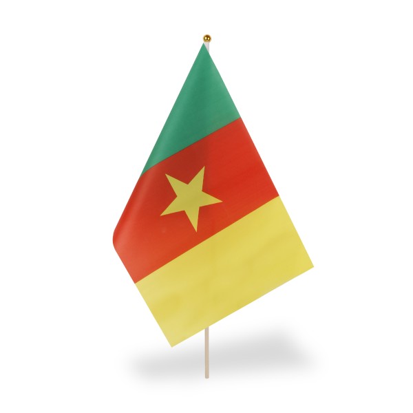 Sonia Originelli 10er Set Fahne Flagge Winkfahne "Kamerun" Cameroon Handfahne EM WM Neuheiten