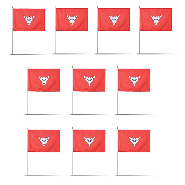 Sonia Originelli 10er Set Fahne Flagge Winkfahne "Kiel" Handfahne Räumungsverkauf