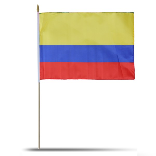 Sonia Originelli 10er Set Fahne Flagge Winkfahne "Kolumbien" Colombia Handfahne EM WM Kauf eins, bekomm eins gratis