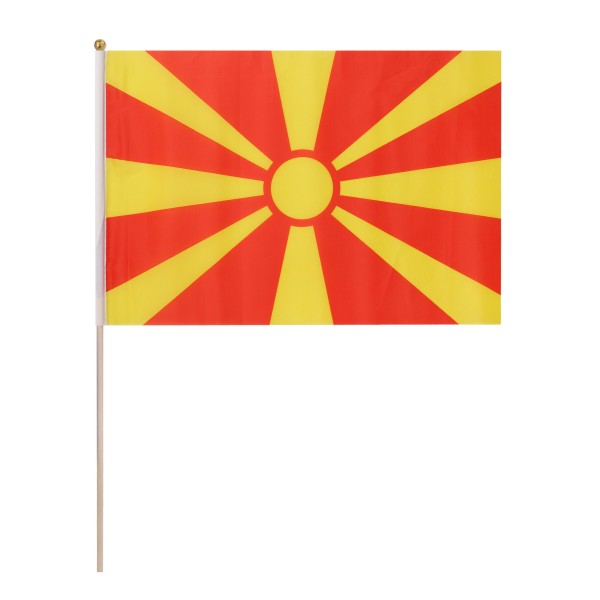 Sonia Originelli 10er Set Fahne Flagge Winkfahne "Nordmazedonien" North Macedonia Handfahne EM WM Super Sparpreis