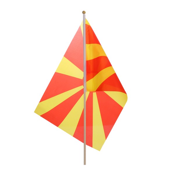 Sonia Originelli 10er Set Fahne Flagge Winkfahne "Nordmazedonien" North Macedonia Handfahne EM WM Super Sparpreis