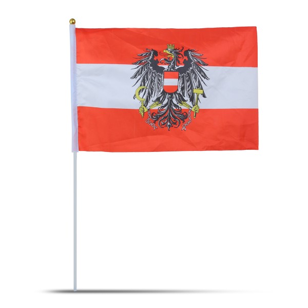 Sonia Originelli 10er Set Fahne Flagge Winkfahne "Österreich" Wappen Austria Handfahne EM WM Begrenzte Freigabe