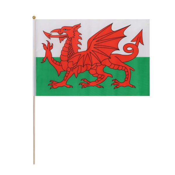 Sonia Originelli 10er Set Fahne Flagge Winkfahne "Wales" Handfahne EM WM Bis zu 60% Rabatt