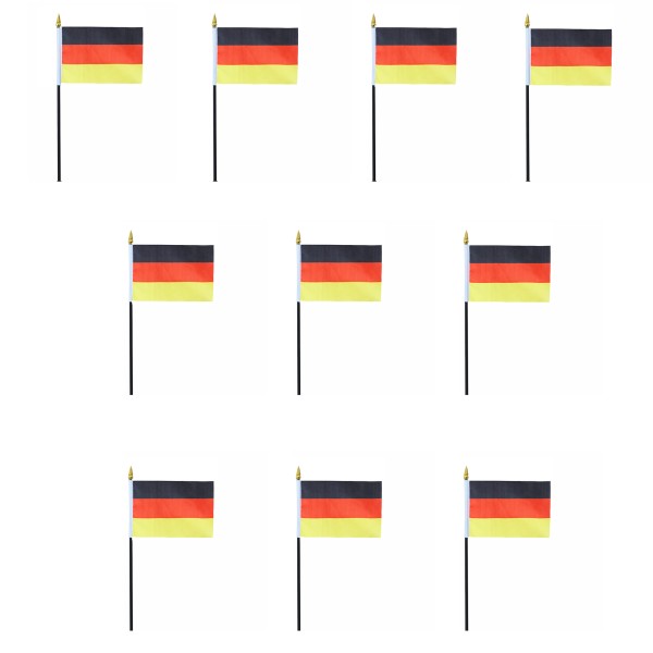 Sonia Originelli 10er Set Tischfahnen Handflaggen Mini Fähnchen Fussball Fan Anfeuern