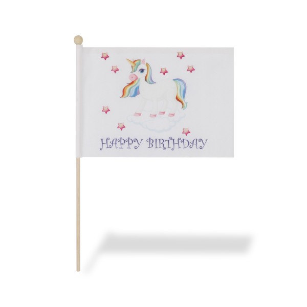 Sonia Originelli 2 er Set Tischfähnchen "Einhorn" Happy Birthday Unicorn Vierteljährliche Förderung