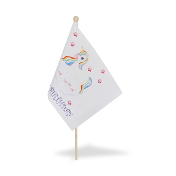 Sonia Originelli 2 er Set Tischfähnchen "Einhorn" Happy Birthday Unicorn Vierteljährliche Förderung