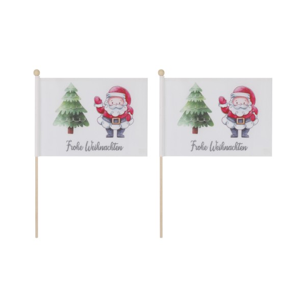 Sonia Originelli 2 er Set Tischfähnchen "Frohe Weihnachten" Christmas Weihnachtsmann Tischdeko Discount Store für neue Produkte