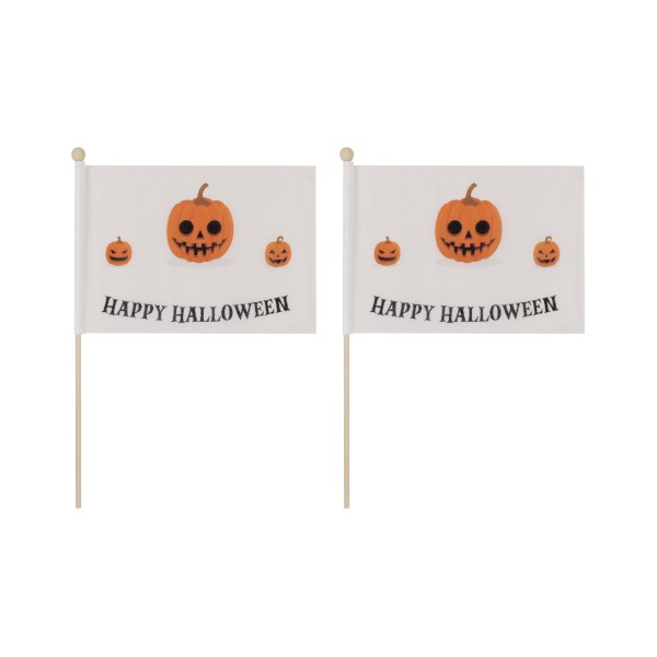 Sonia Originelli 2 er Set Tischfähnchen "Happy Halloween" Kürbis Party 50% Rabatt mit kostenlosem Versand