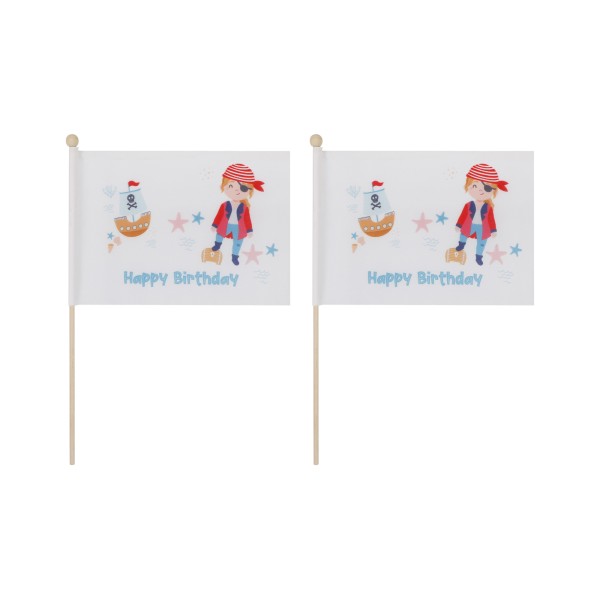 Sonia Originelli 2 er Set Tischfähnchen "Pirat" Happy Birthday Geburtstag Schatz Seeräuber Fabrikladen