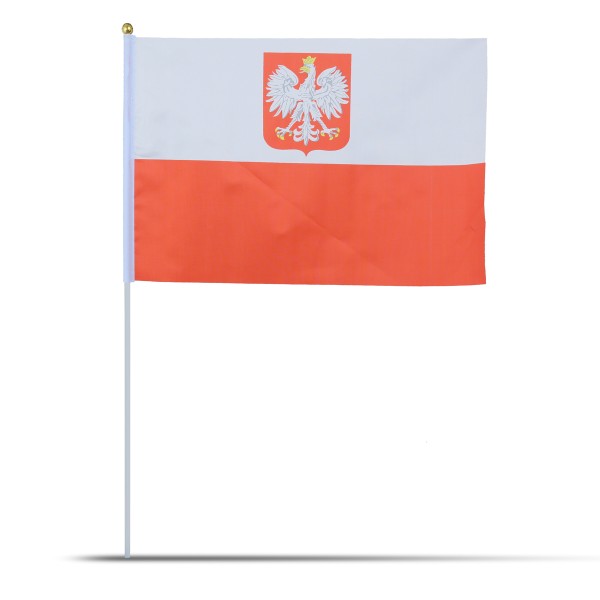 Sonia Originelli 10er Set Fahne Flagge Winkfahne "Polen Wappen" Poland Polska Handfahne EM WM Rabatte dieses Monats