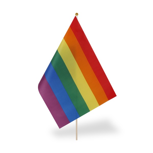 Sonia Originelli 10er Set Fahne Flagge Winkfahne "Regenbogen" Rainbow Handfahne EM WM Outlet