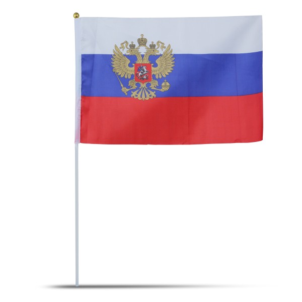 Sonia Originelli 10er Set Fahne Flagge Winkfahne "Russland" Russia Wappen Handfahne EM WM Angebote