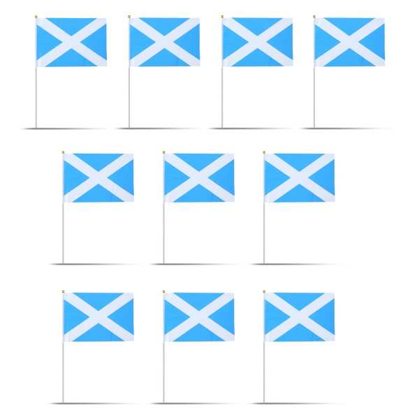 Sonia Originelli 10er Set Fahne Flagge Winkfahne "Schottland" Scotland Handfahne EM WM
