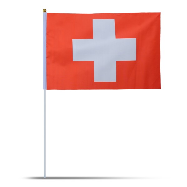 Sonia Originelli 10er Set Fahne Flagge Winkfahne "Schweiz" Switzerland Handfahne EM WM Fabrikverkauf