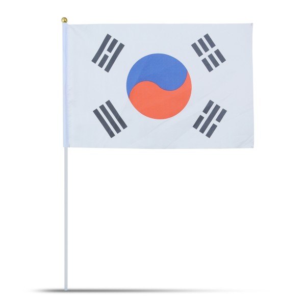 Sonia Originelli 10er Set Fahne Flagge Winkfahne "Südkorea" South Korea Handfahne EM WM Fabrikpreis
