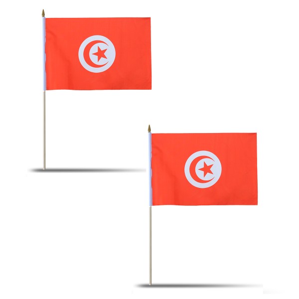 Sonia Originelli 10er Set Fahne Flagge Winkfahne "Tunesien" Tunisia Handfahne EM WM Versandkostenfrei