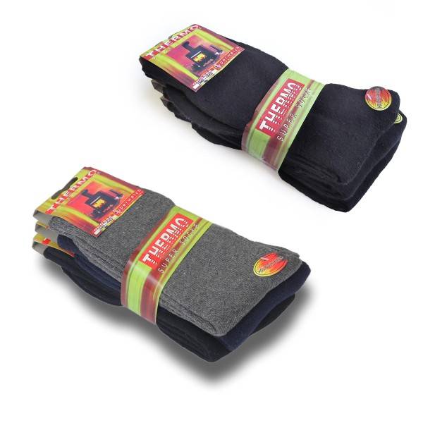 Sonia Originelli 3 Paar Thermosocken mit Innenplüsch mollig warm unisex Neuheiten