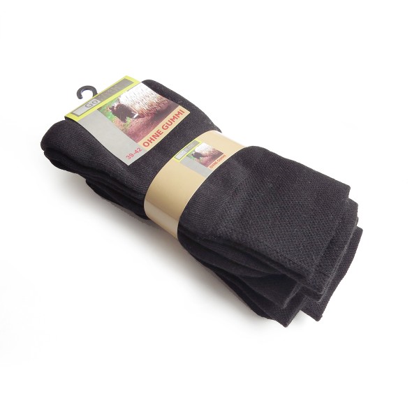 Sonia Originelli 3 Paar Thermosocken mit leichtem Innenplüsch mollig warm schwarz unisex ohne Gummi