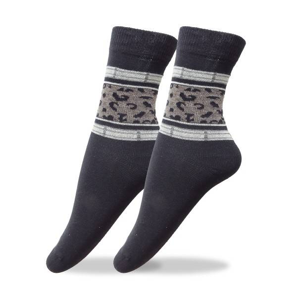 Sonia Originelli 4 Paar Socken "Leopard" unifarben mit Streifen knöchellang soft, elastischer Bund Saisonale Angebote