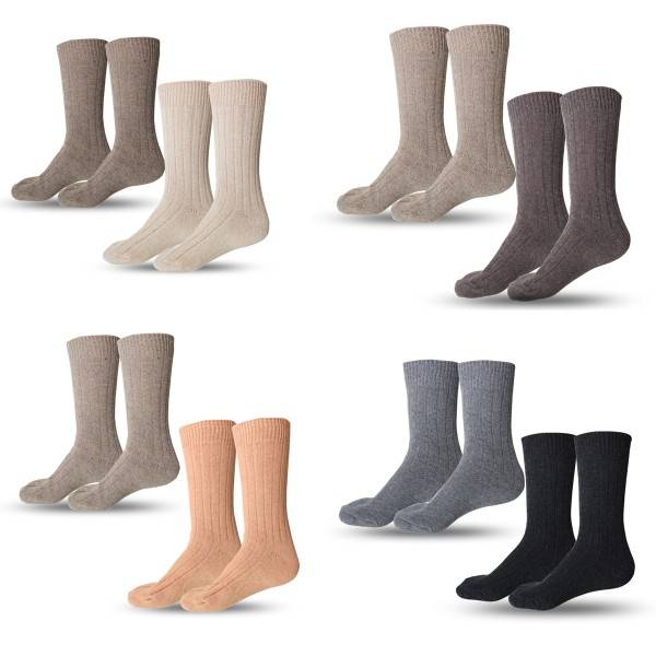 Sonia Originelli 2 Paar Kaschmirsocken "Dünn" Wolle Kaschmir Unisex Warm Tiefpreis
