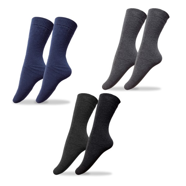 Sonia Originelli 3 Paar Freizeitsocken mit Innenplüsch mollig warm unisex