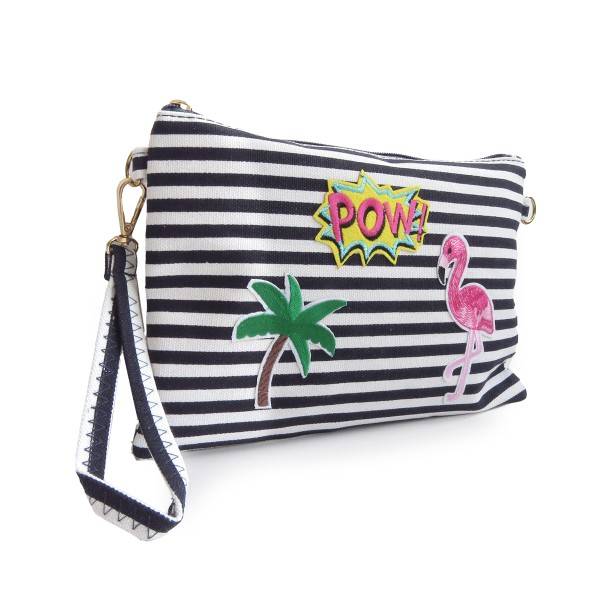 Sonia Originelli Clutch Kosmetiktasche "Flamingo" Schminktasche Begrenzt auf 3 Tage