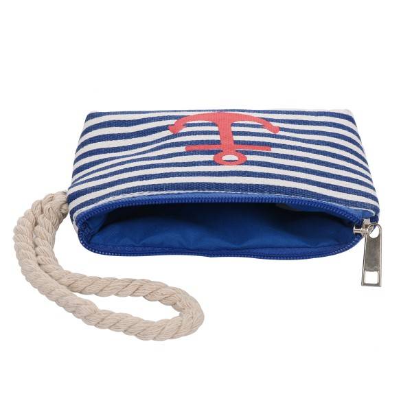 Sonia Originelli Geldbeutel "Anker" Mini Tasche Maritim Streifen Kordel Im Verkauf