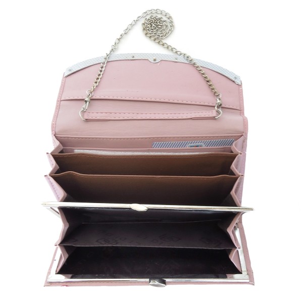 Sonia Originelli Kellner Portemonnaie Damen Geldbörse XL Clutch Tasche mit Kette Rabatte dieses Monats