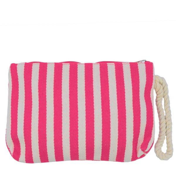 Sonia Originelli Kosmetiktasche maritim gestreift Anker Clutch Täschchen Verkauf