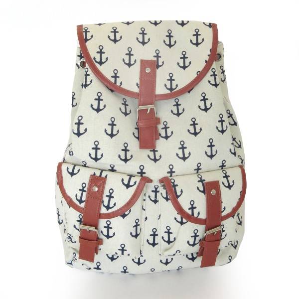 Sonia Originelli Rucksack Anker Maritim Bagpack kleine Ankersymbole