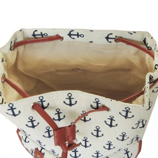 Sonia Originelli Rucksack Anker Maritim Bagpack kleine Ankersymbole Limitierter Zeitrabatt