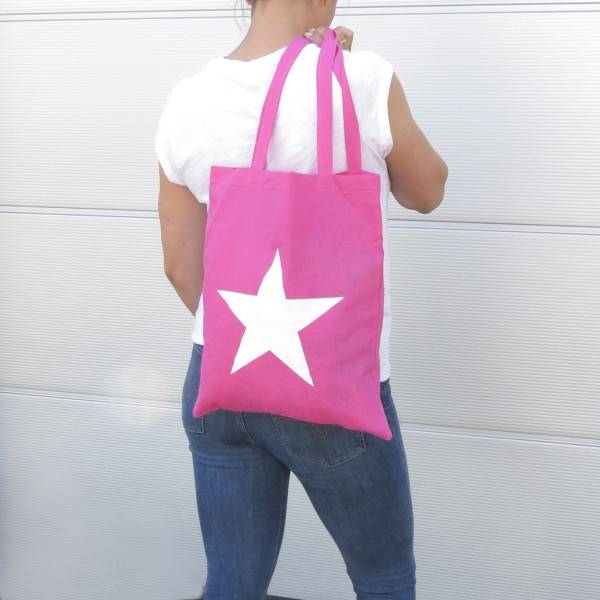 Sonia Originelli Stoffbeutel Stern 2er Set Einkaufsbeutel Tasche lange Henkel Muttertagsangebot