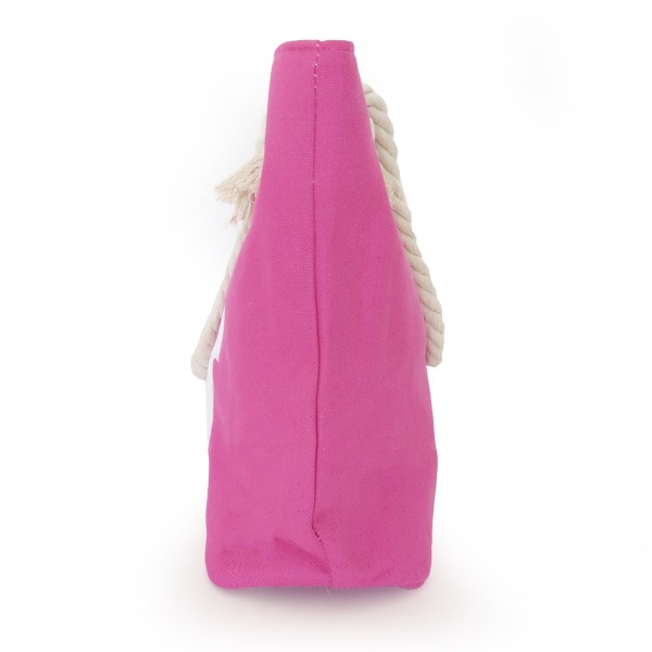 Sonia Originelli Strandtasche Anker bestickt maritim Seilkordel Shopper pink Jubiläumsangebot