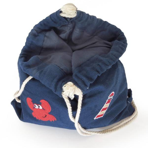 Sonia Originelli Turnbeutel Patches Aufnäher Gymbag maritim Anker Krabbe Baumwolle Große Rabatte
