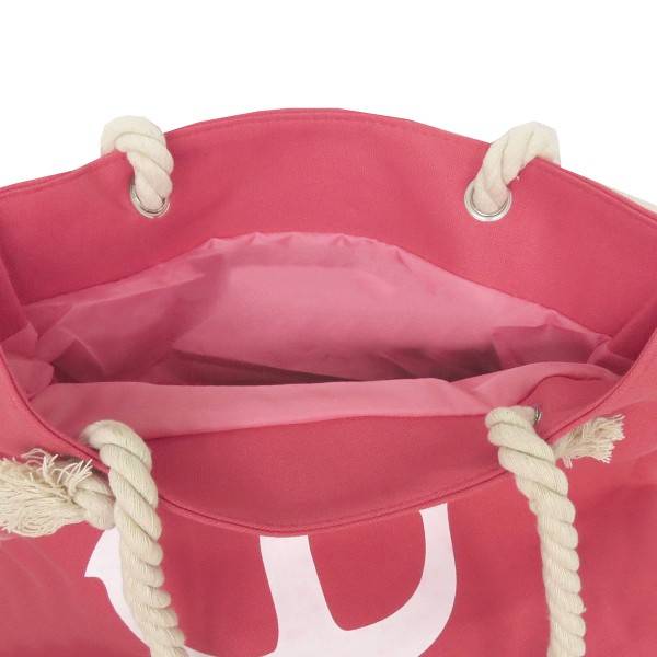 Sonia Originelli Strandtasche Anker uni mit Ankeraufdruck Seilkordeln Shopper Neueste Stile